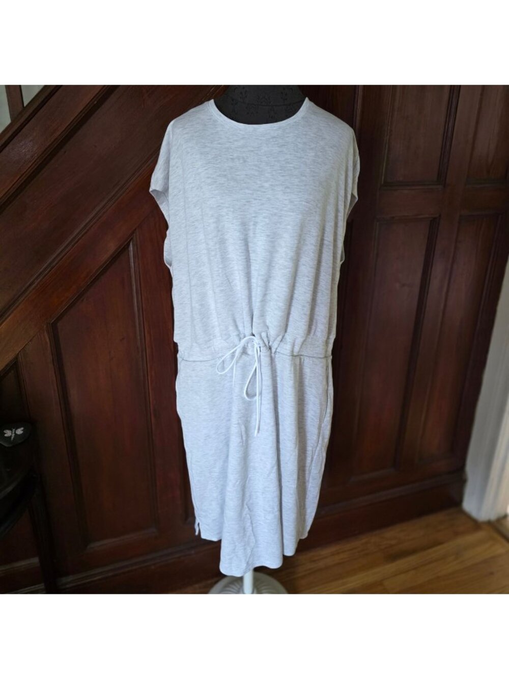 Talbots Travel Capsules AirKnit Stretch Light Gray Casual Dress 2X Plus